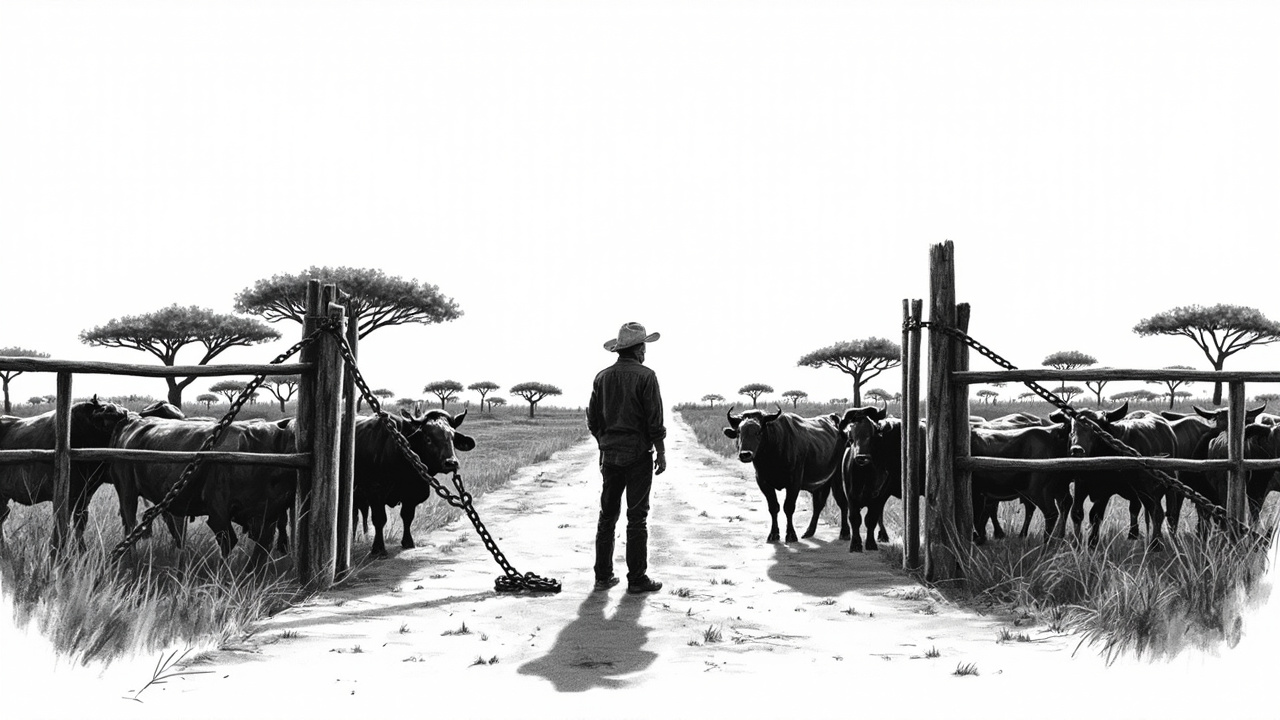 Illustration for Botswana cattle lockdown tests farm credit as BCP demands zoning