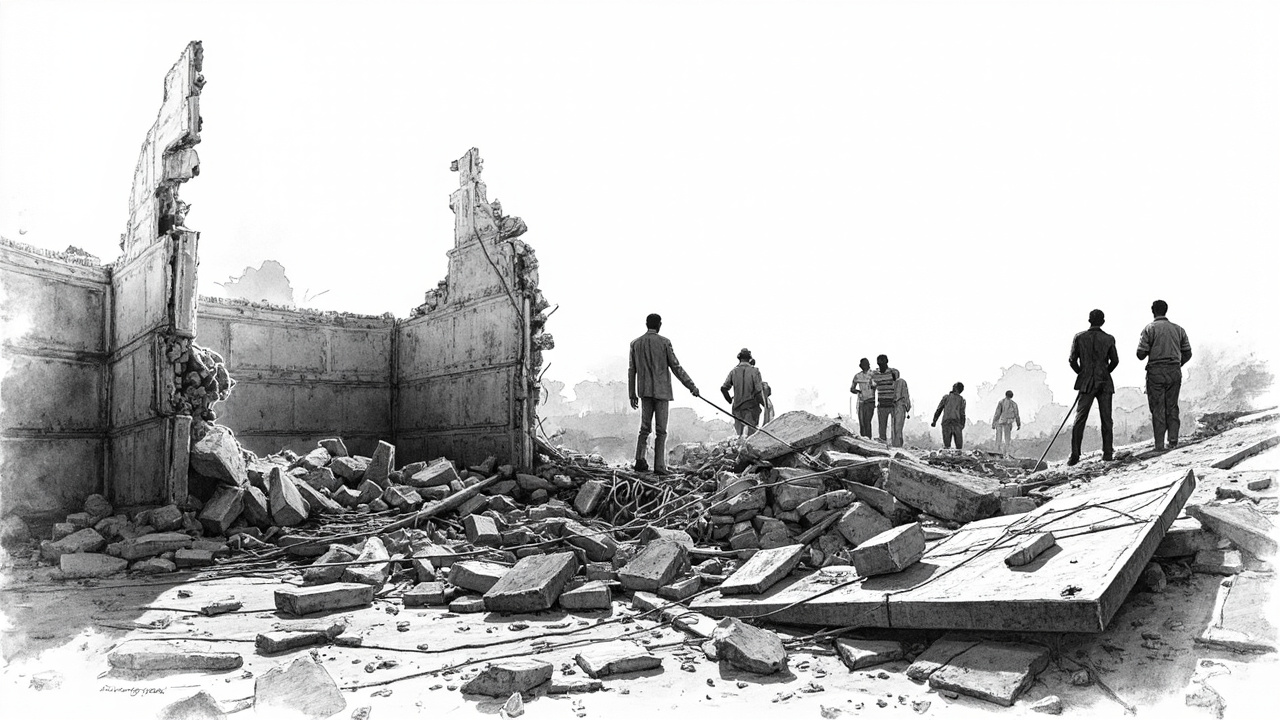 Illustration for Botswana Housing Project Collapses Amid Corruption Allegations