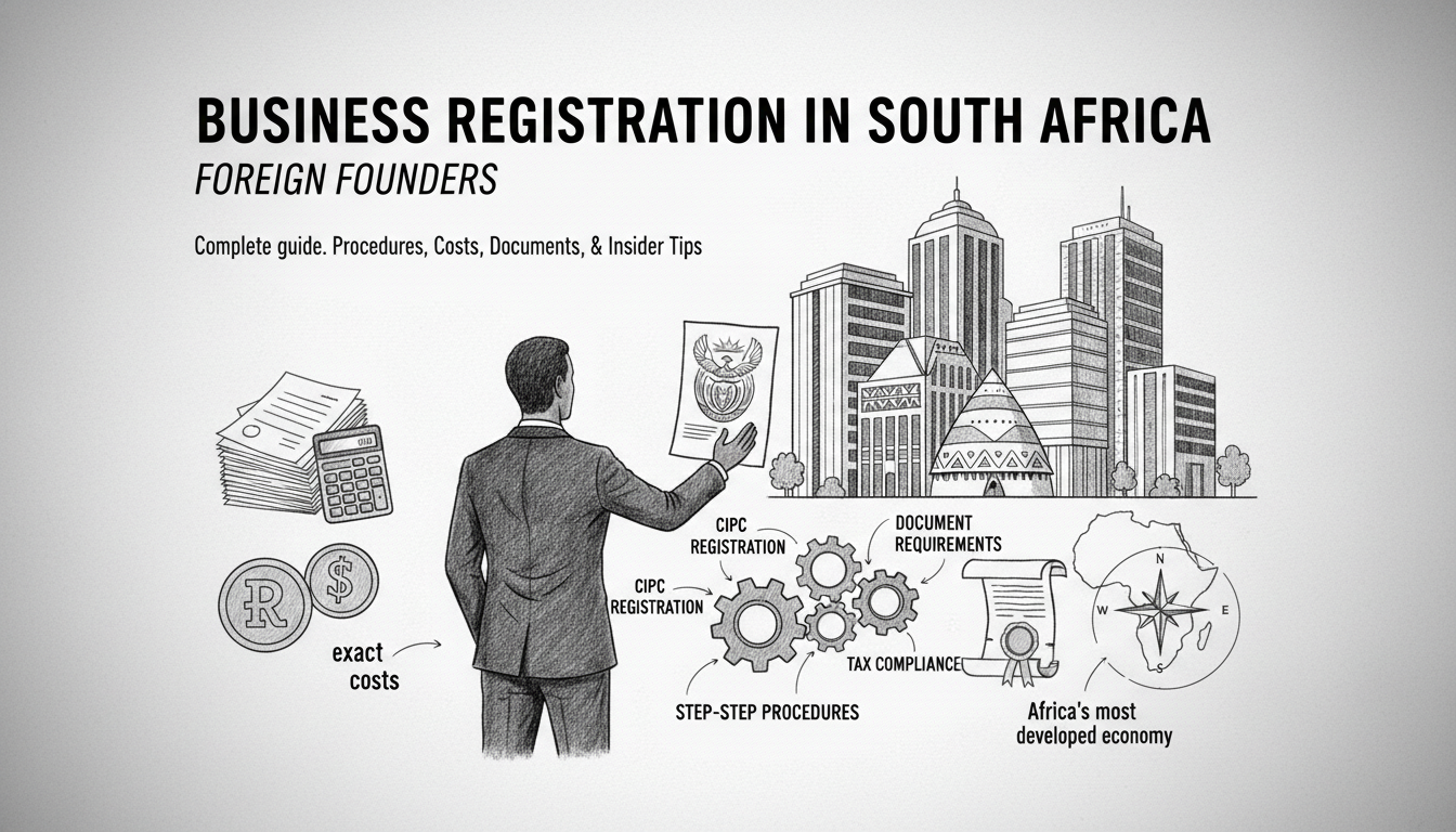 Illustration for Business Registration in South Africa for Foreign Founders