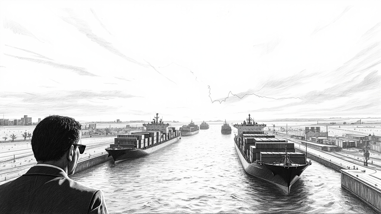 Illustration for Egypt Markets Face Suez Risk as Iran Seals Hormuz