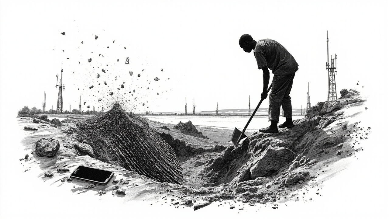Illustration for Ghana data economy: mobile boom, but still digging with shovels