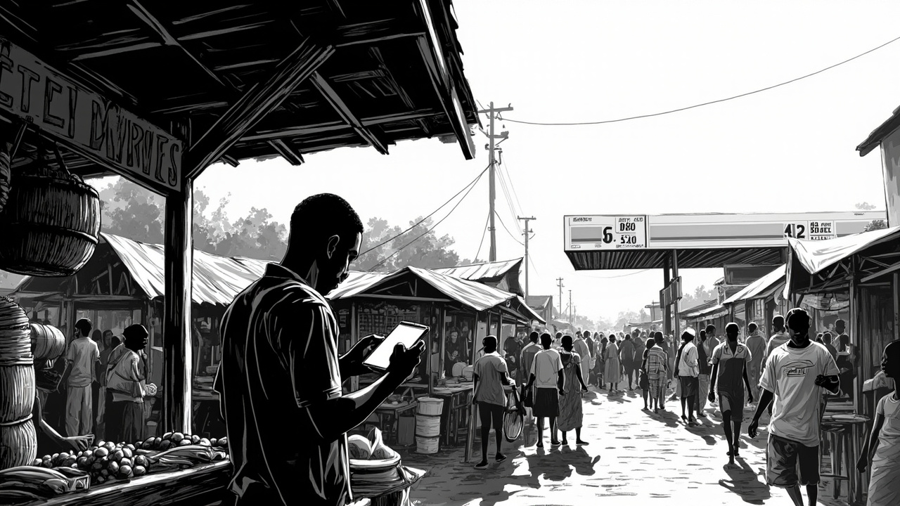 Illustration for Ghana Markets Face Hidden Payment System Strain as Fuel Costs Surge