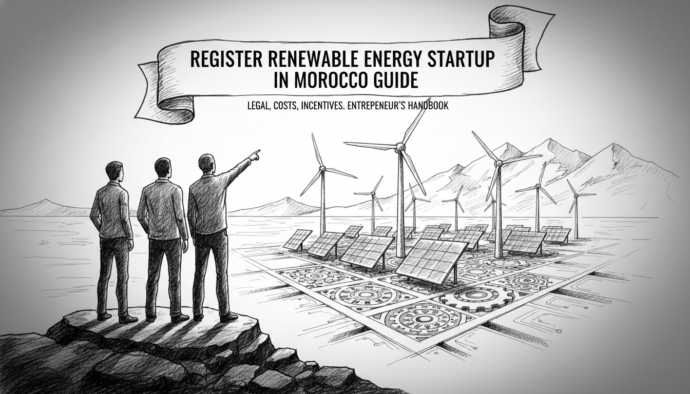 Illustration for Register Renewable Energy Startup in Morocco Guide