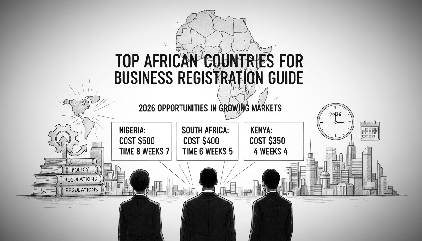 Illustration for Top African Countries for Business Registration Guide