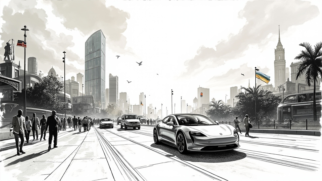 Illustration for Ukraine's Electric Vehicle Market Surges as Kenya Watches