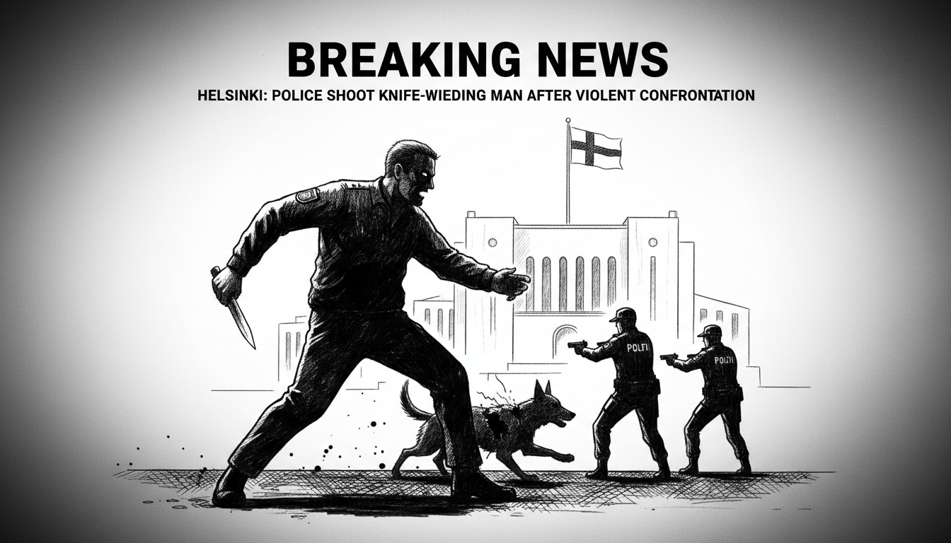 Police Shoot Knife-Wielding Man in Helsinki After Violent Confrontation