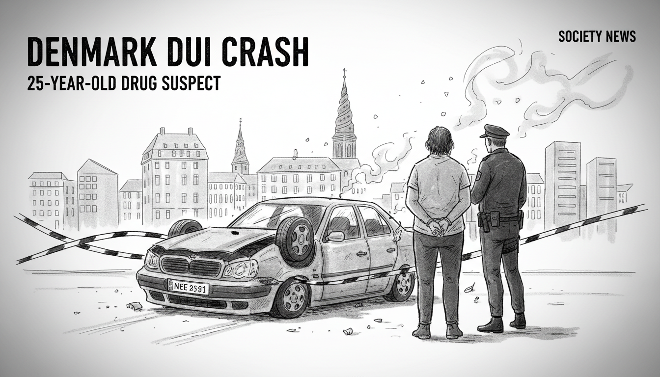 Denmark DUI Crash: 25-Year-Old Drug Suspect
