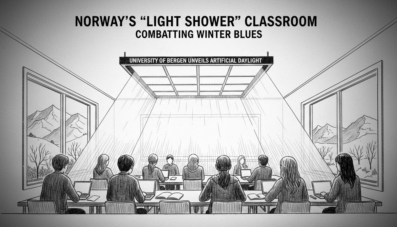 Norway's 'Light Shower' Classroom Aims to Combat Winter Blues