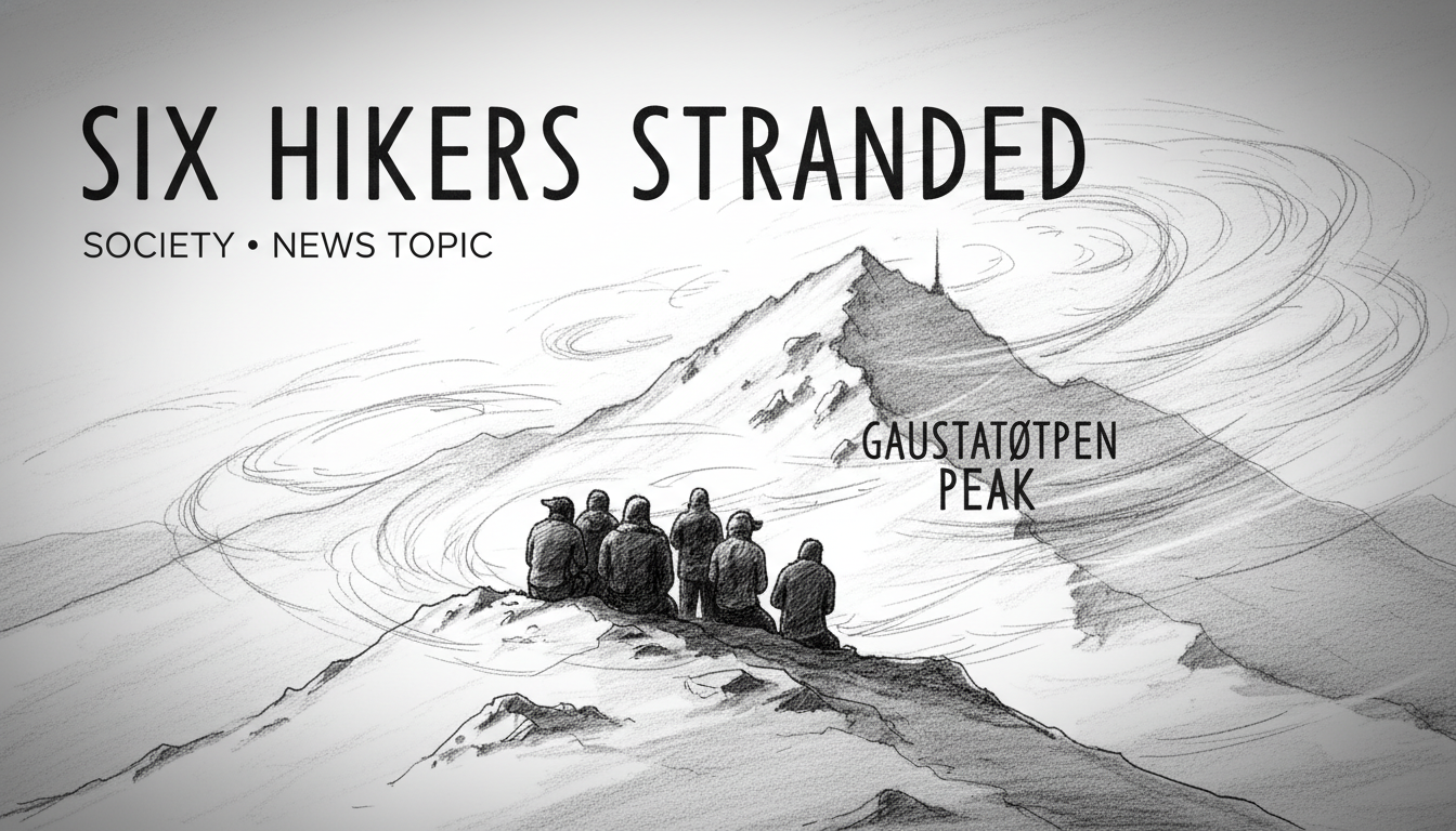 Six Hikers Stranded on Norway's Gaustatoppen Peak