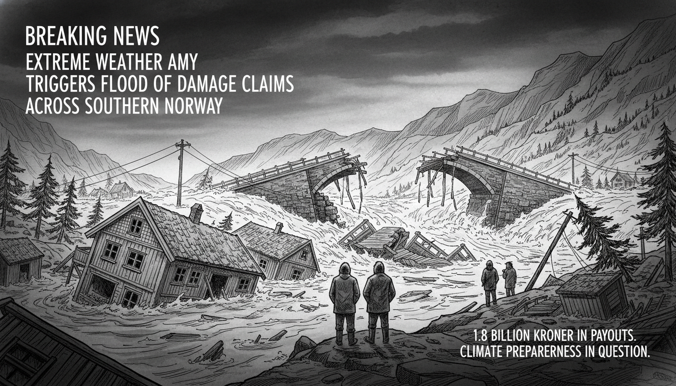 Extreme Weather Amy Triggers Flood of Damage Claims Across Southern Norway
