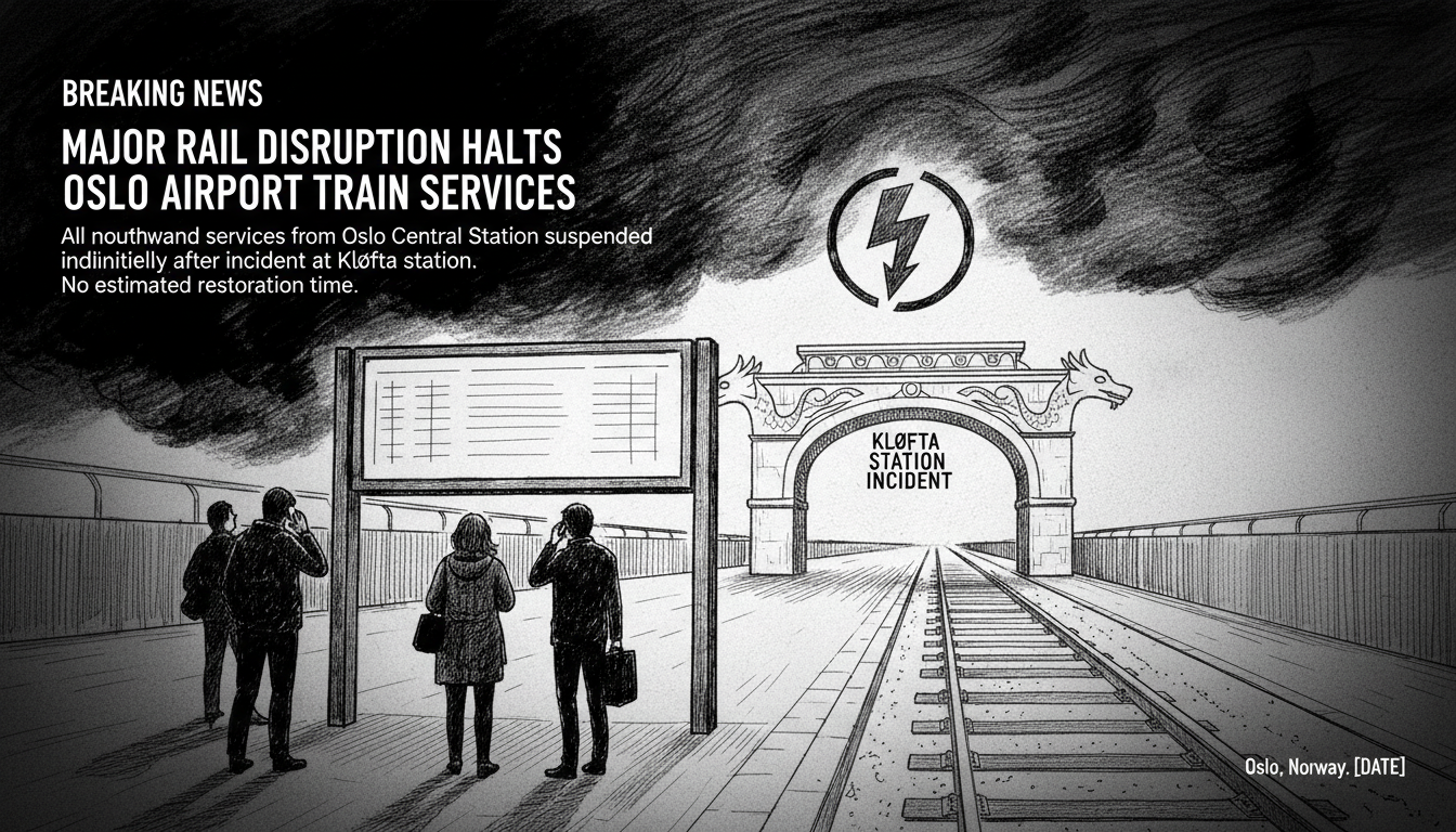 Major Rail Disruption Halts Oslo Airport Train Services