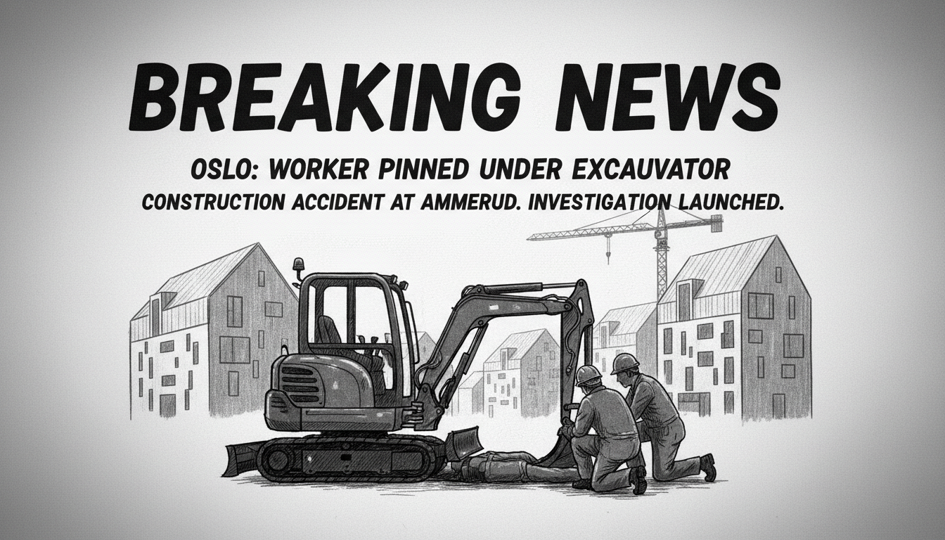 Worker Pinned Under Mini Excavator in Oslo Construction Accident