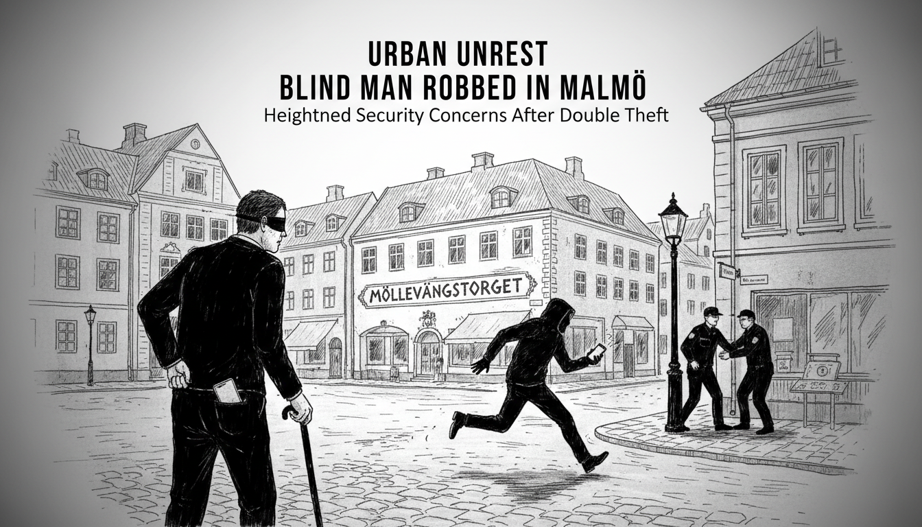 Blind Man Robbed of Mobile Phone in Malmö City Center