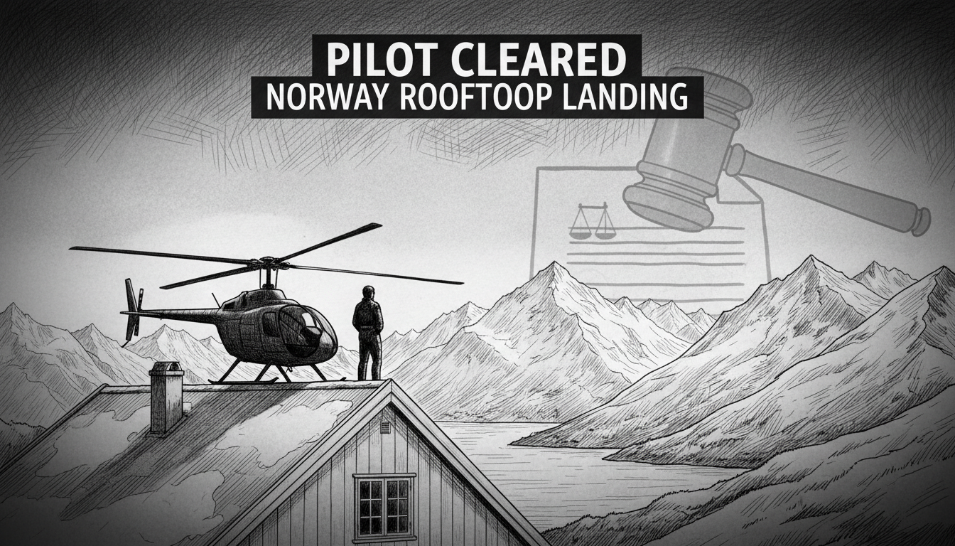 Helicopter Pilot Cleared After Landing on Own Rooftop