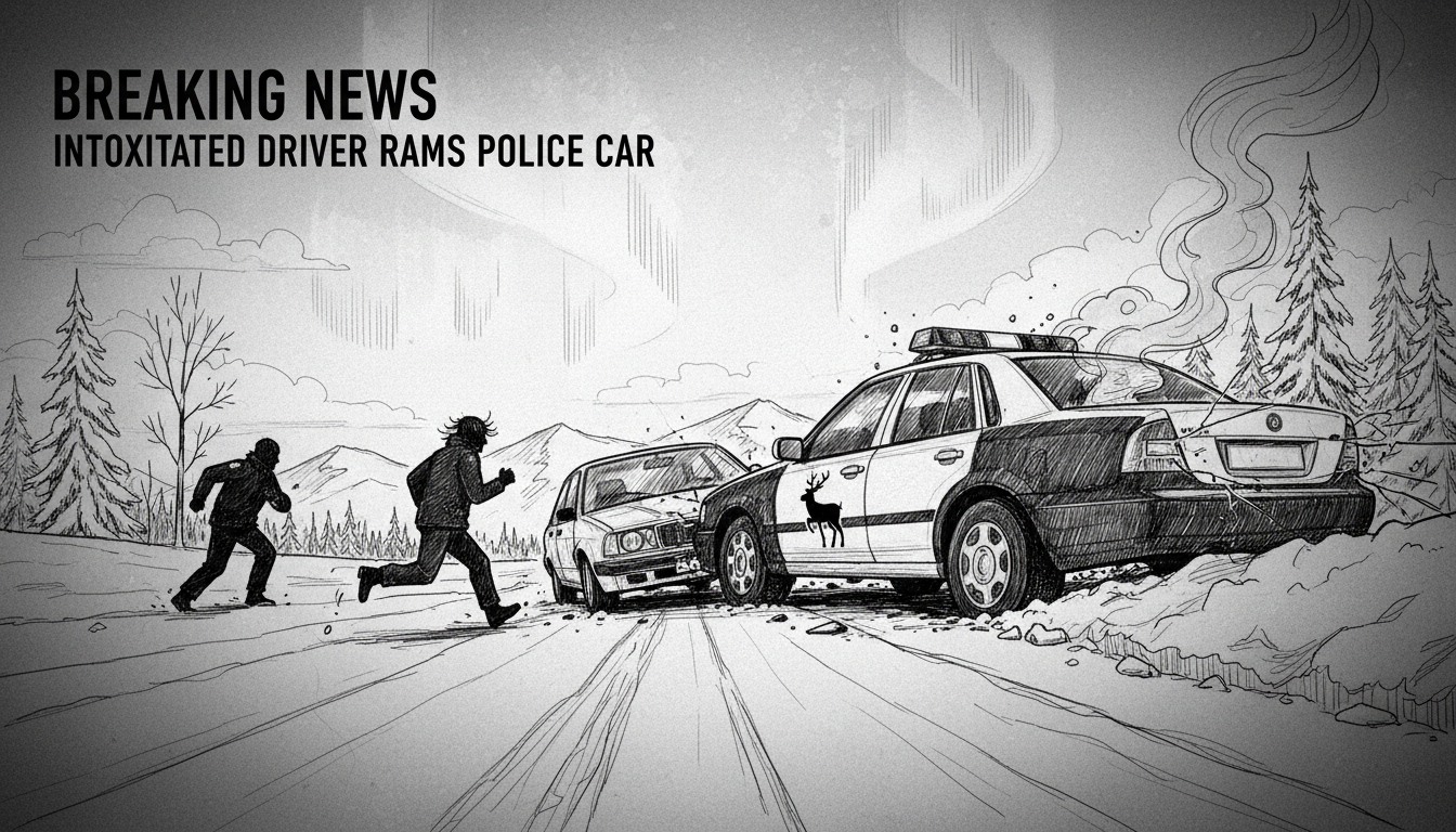 Intoxicated Driver Flees Police and Rams Patrol Car in Northern Finland