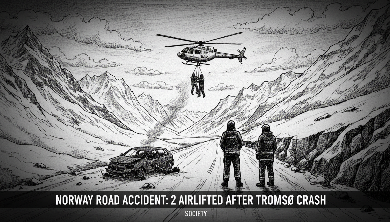 Norway Road Accident: 2 Airlifted After Tromsø Crash