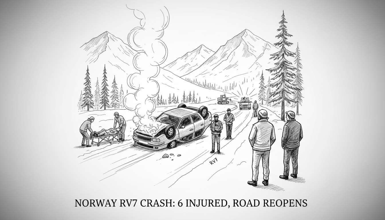Norway Rv7 Crash: 6 Injured, Road Reopens