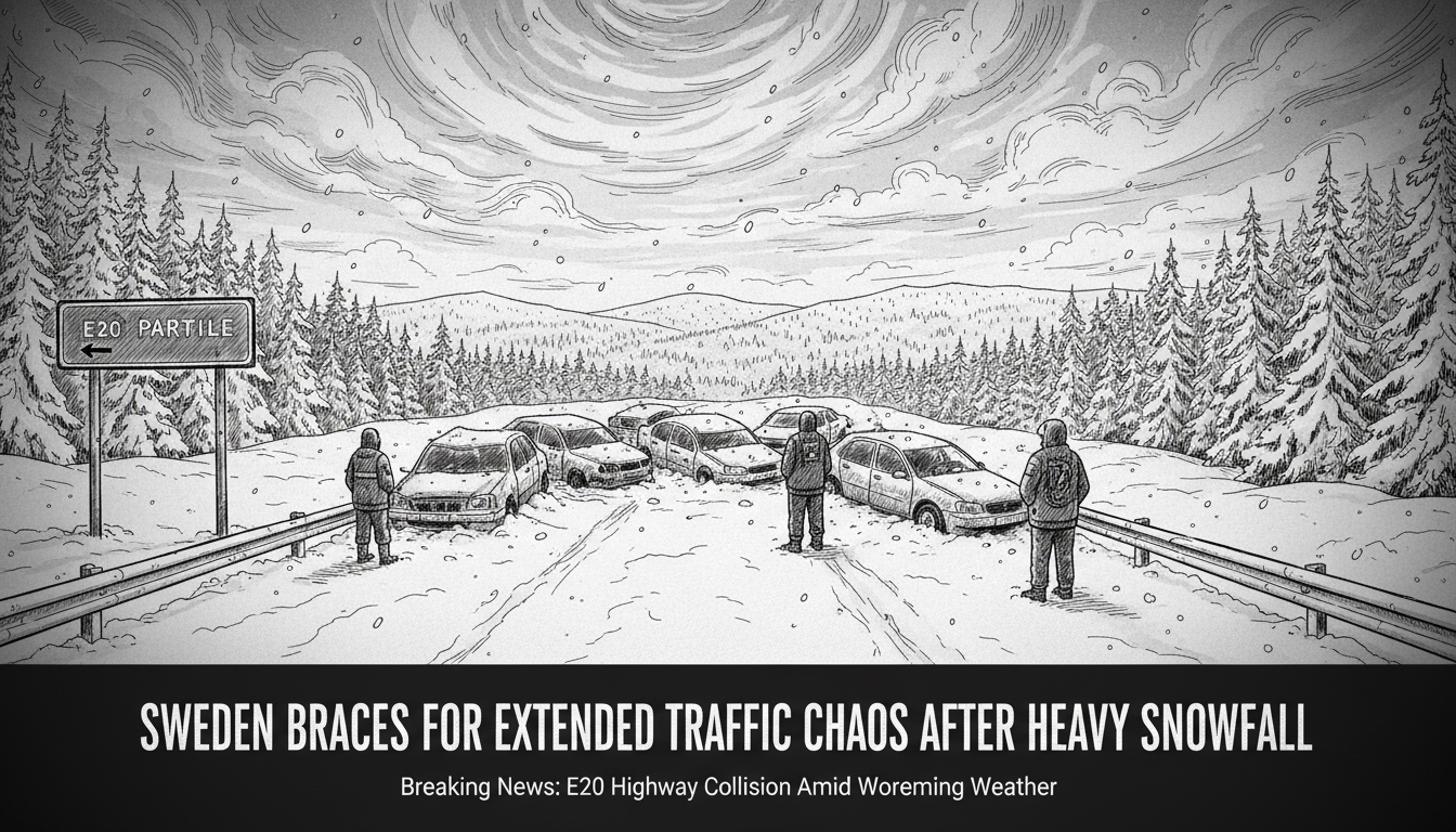 Sweden Braces for Extended Traffic Chaos After Heavy Snowfall