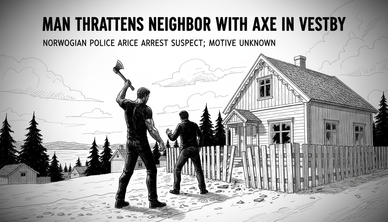 Man Threatens Neighbor with Axe in Vestby Incident