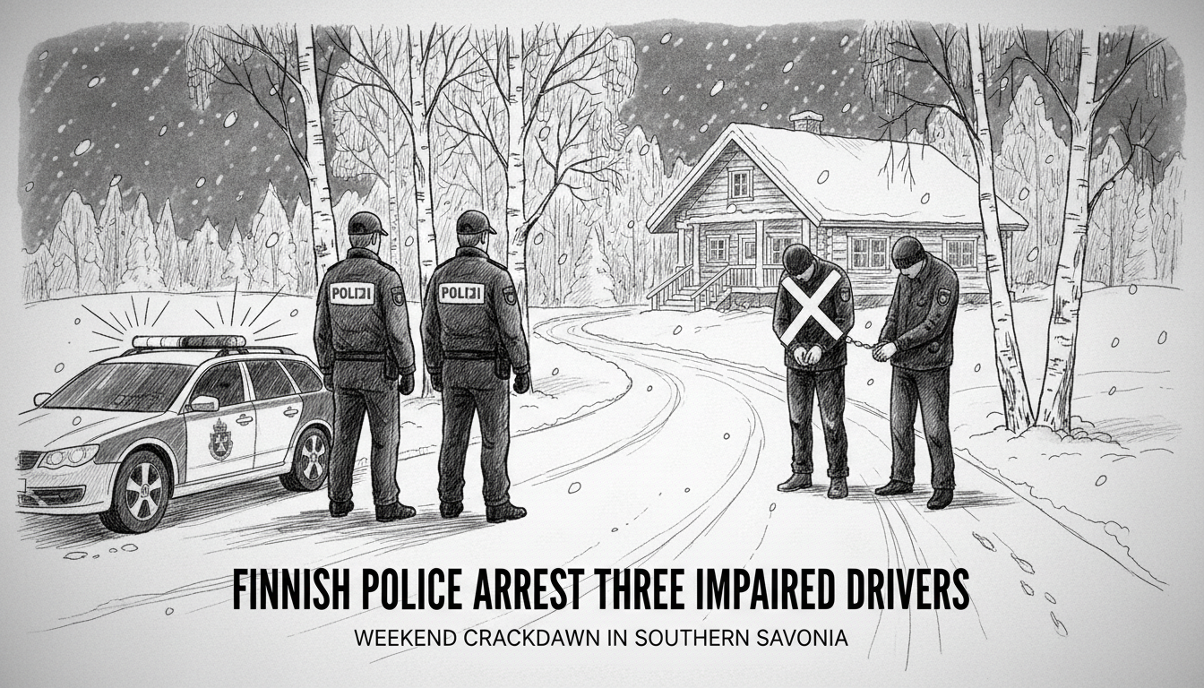 Finnish Police Arrest Three Impaired Drivers in Weekend Crackdown