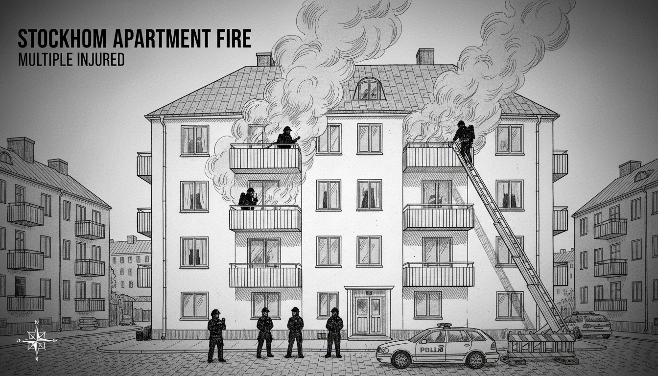 Stockholm Apartment Fire Sends Multiple Residents to Hospital