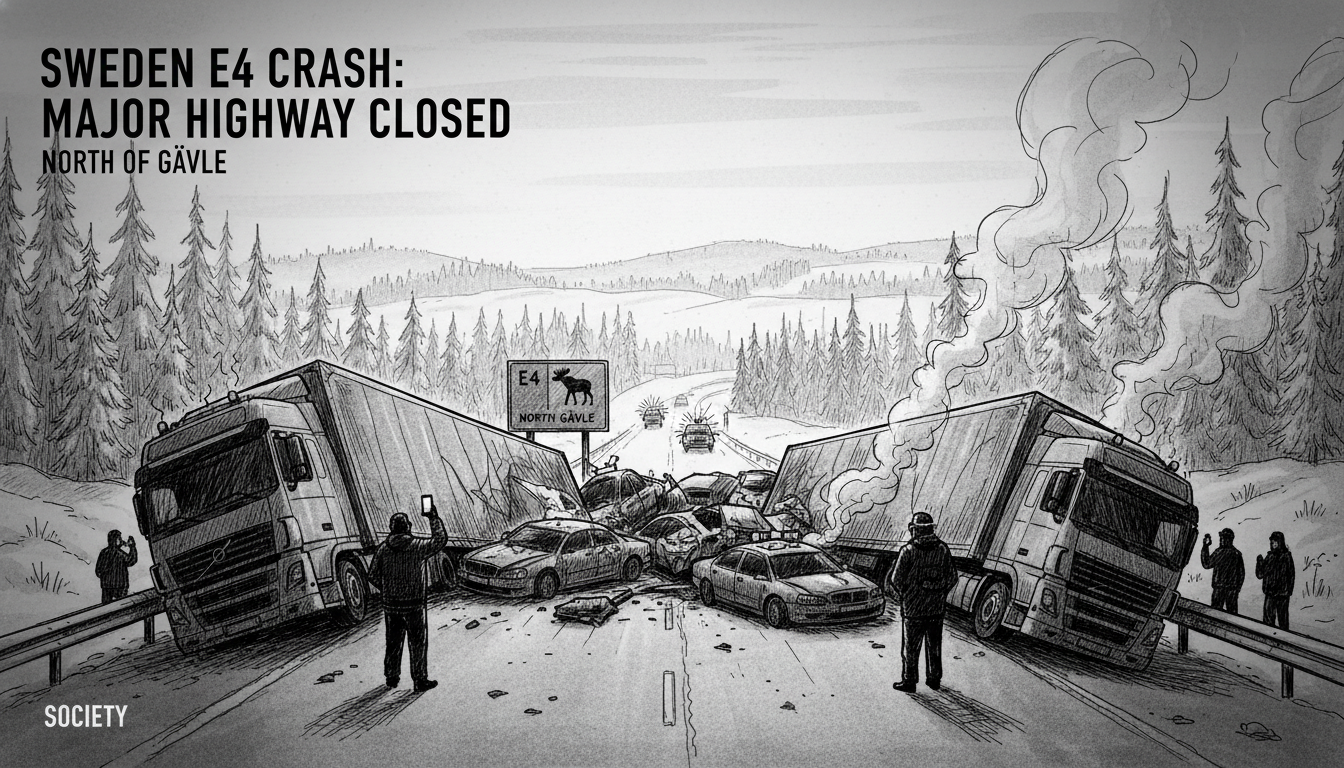 Sweden E4 Crash: Major Highway Closed North of Gävle
