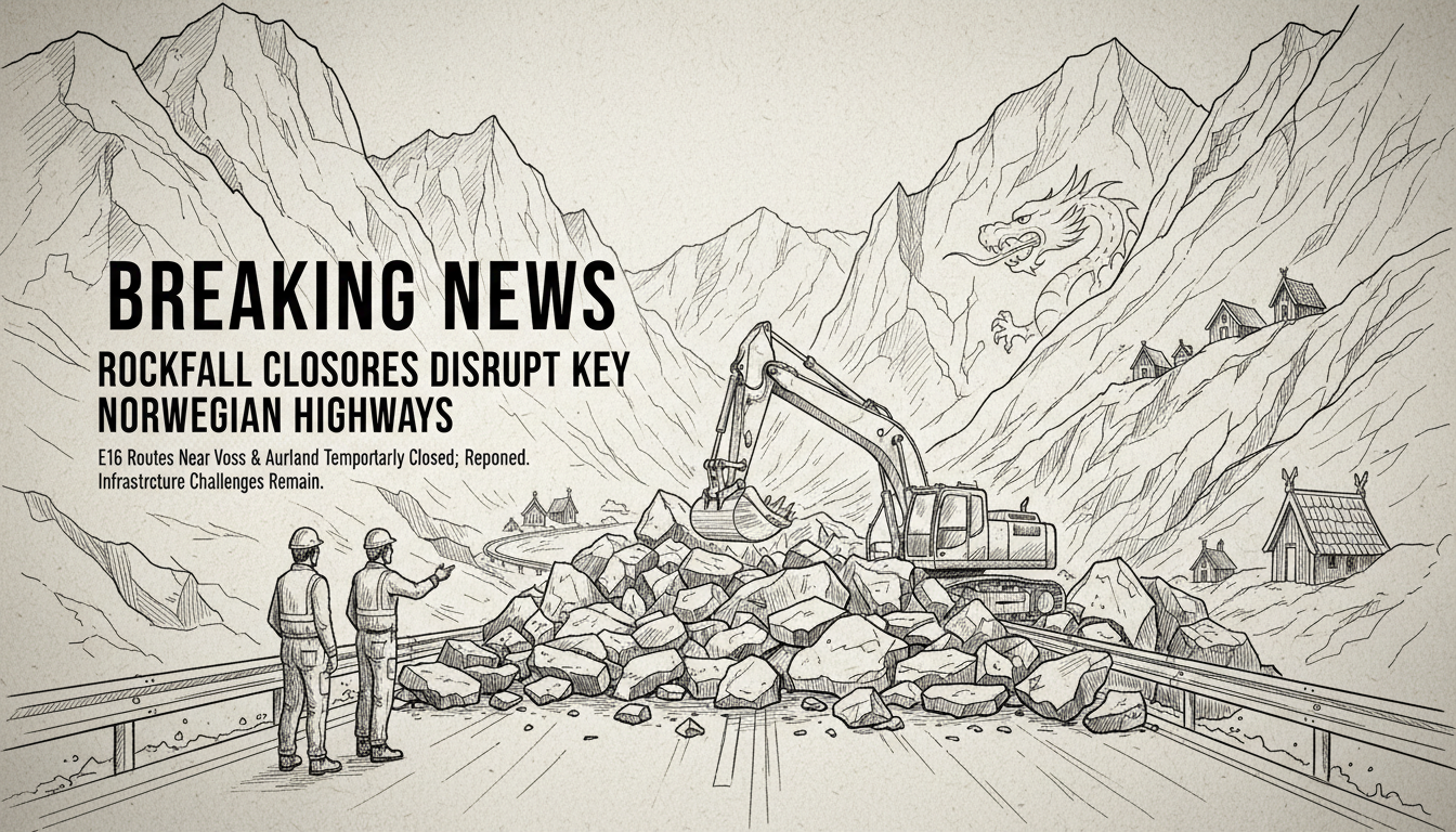 Rockfall Closures Disrupt Key Norwegian Highway Routes