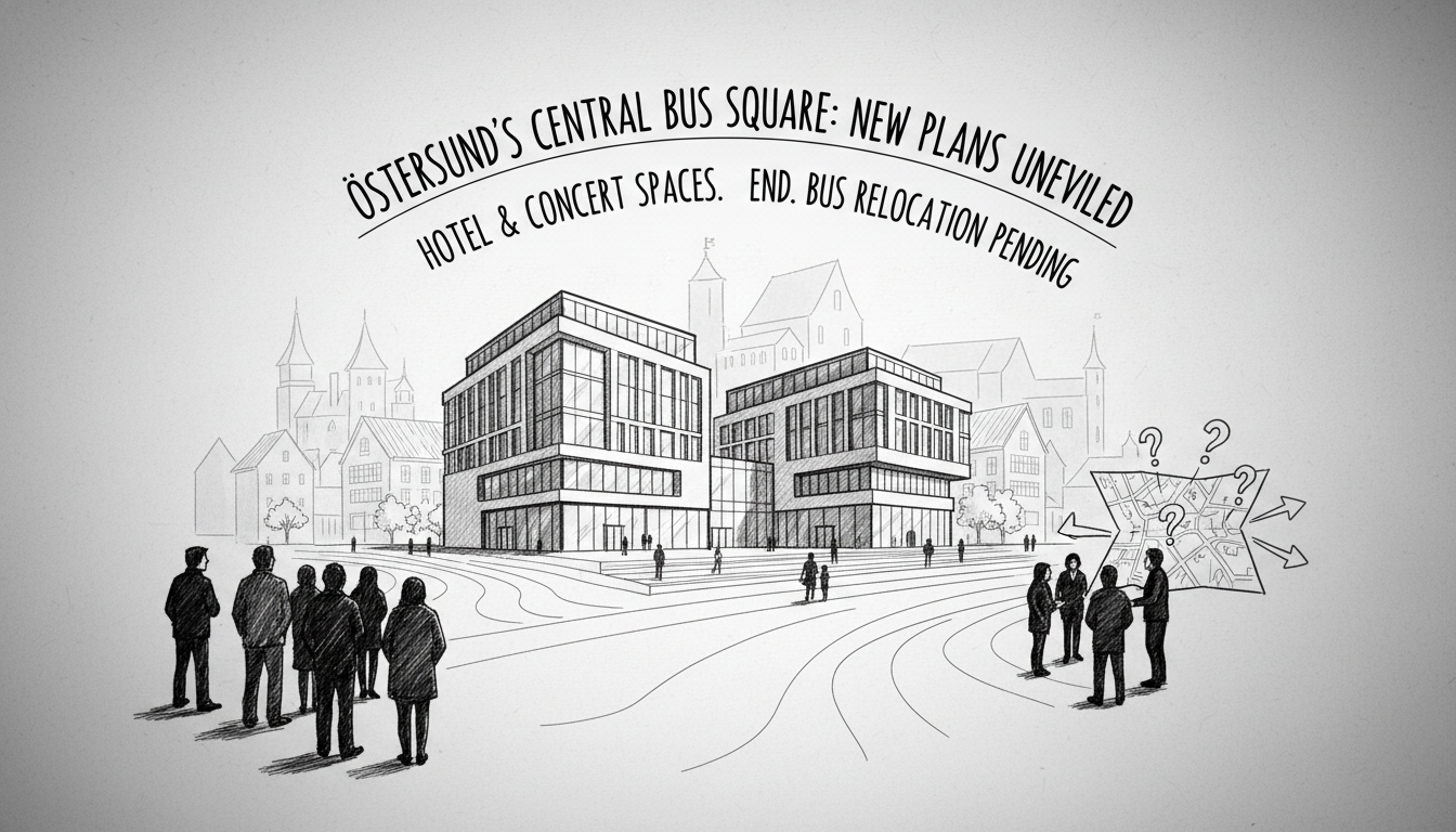 New Plans Revealed for Östersund's Central Bus Square