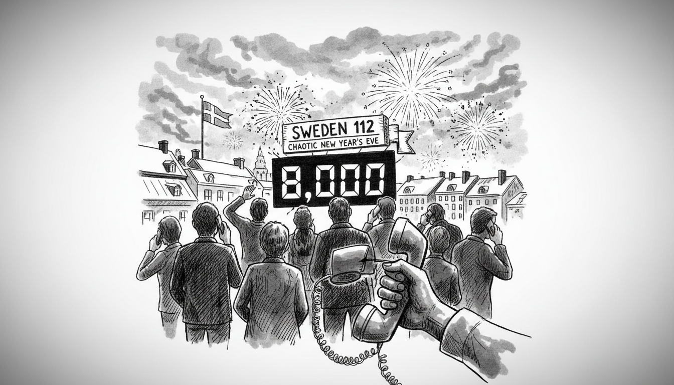 Sweden's 112 Faces 8,000 Calls on Chaotic New Year's Eve