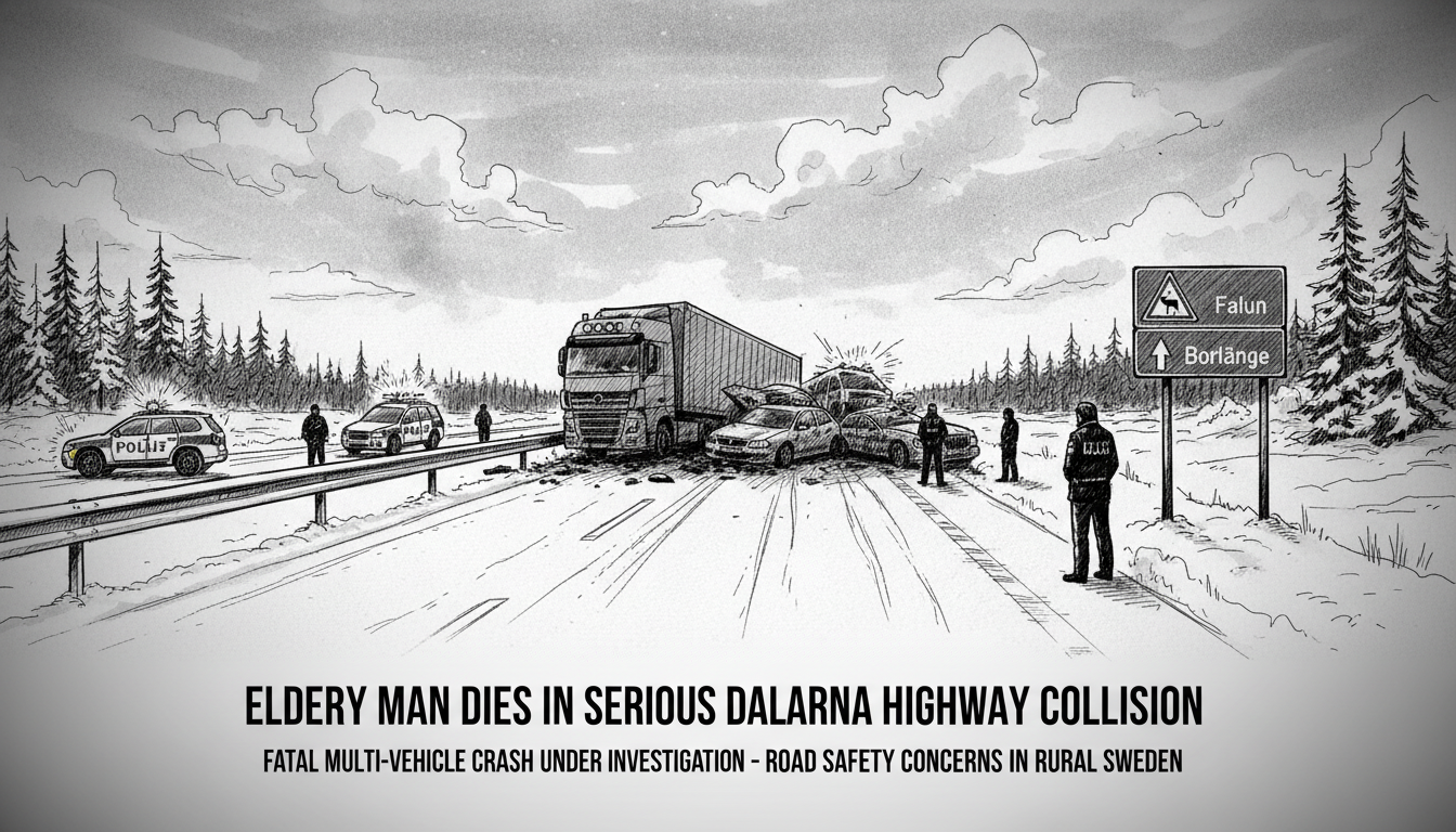 Elderly Man Dies in Serious Dalarna Highway Collision