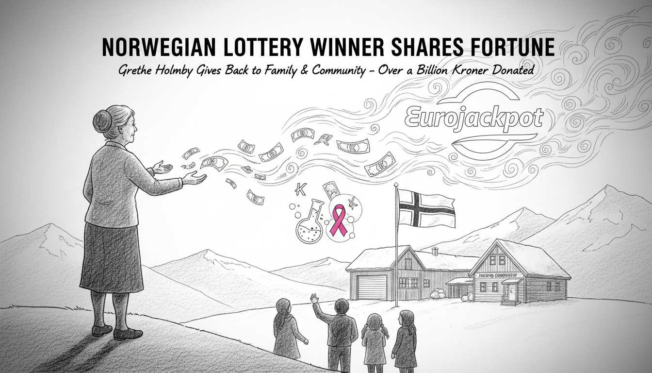 Norwegian Lottery Winner Shares Fortune with Family and Community