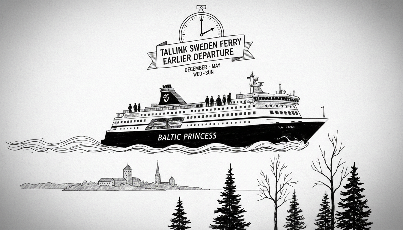 Tallink's Sweden Ferry to Depart Earlier Starting in December