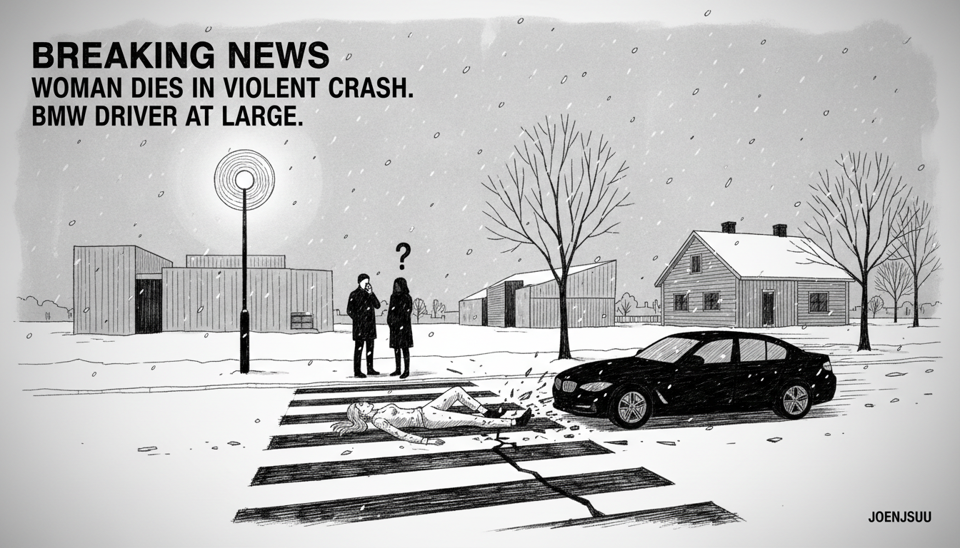 Woman Dies in Violent Crash as BMW Driver Remains at Large