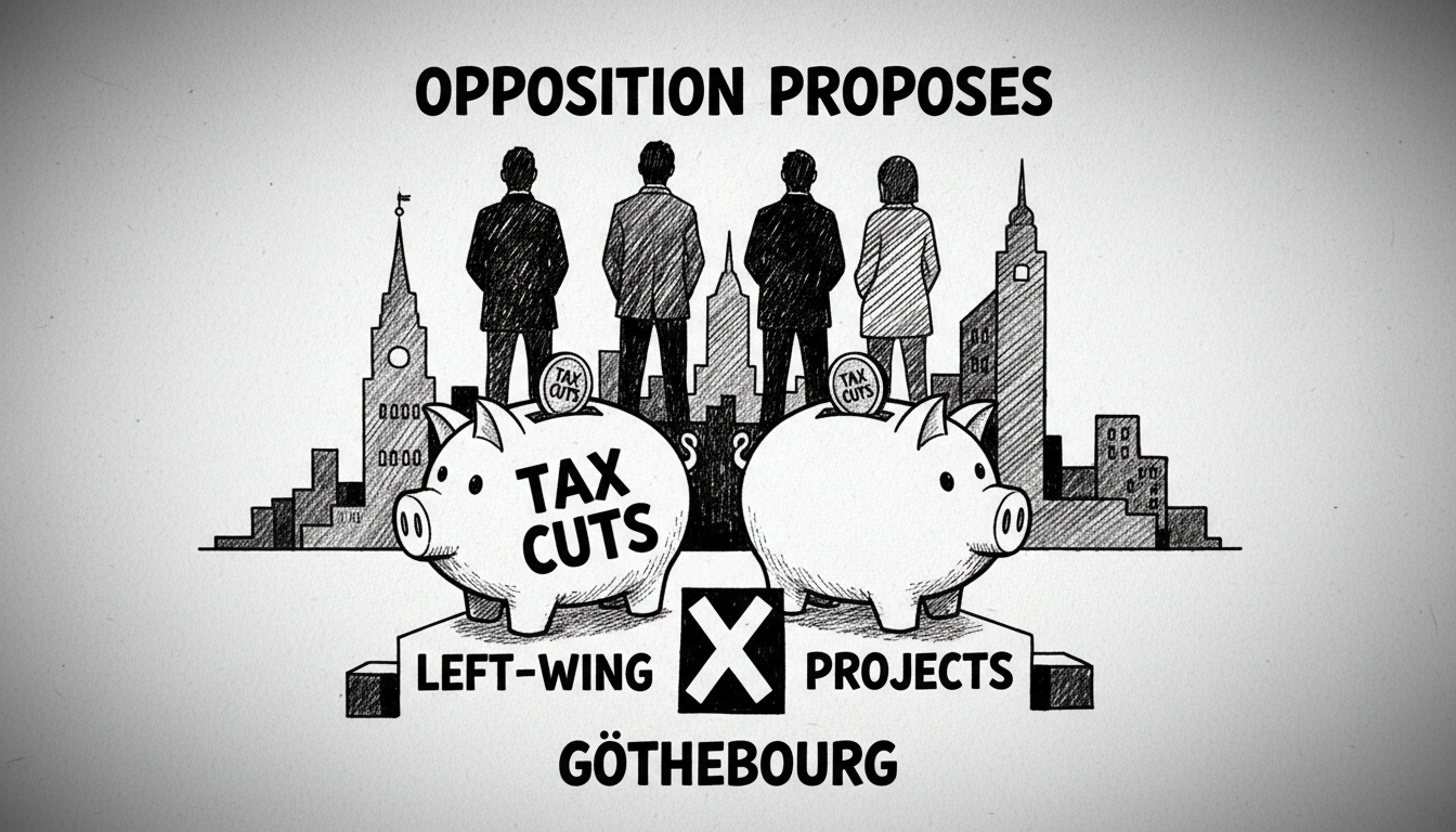 Opposition Parties Propose Tax Cuts and Halt Left-Wing Projects in Gothenburg