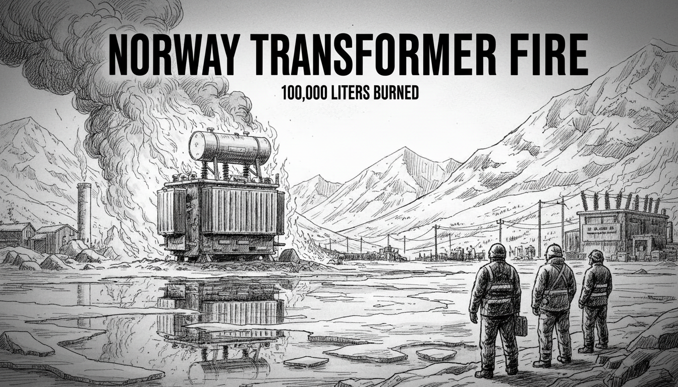 Norway Transformer Fire: 100,000 Liters Burned