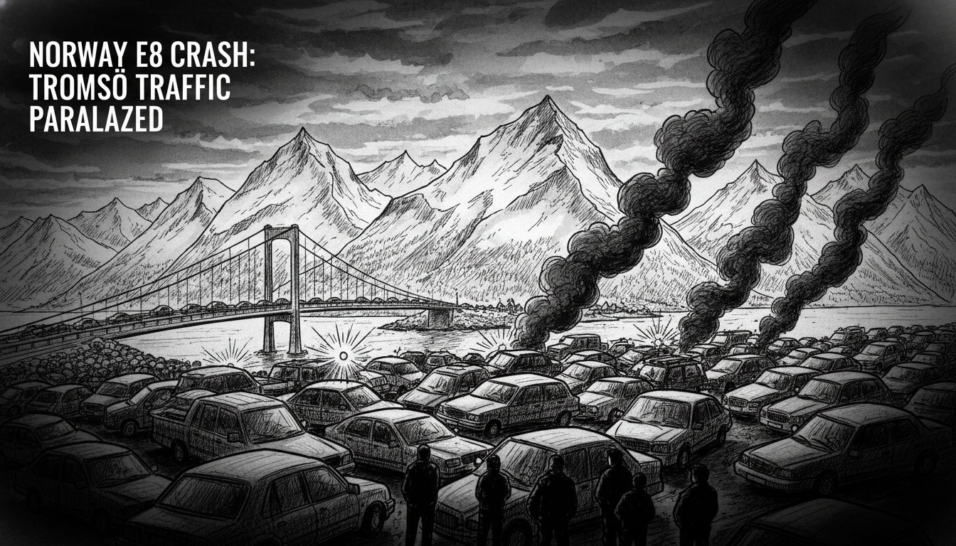 Norway E8 Crash: Tromsø Traffic Paralyzed