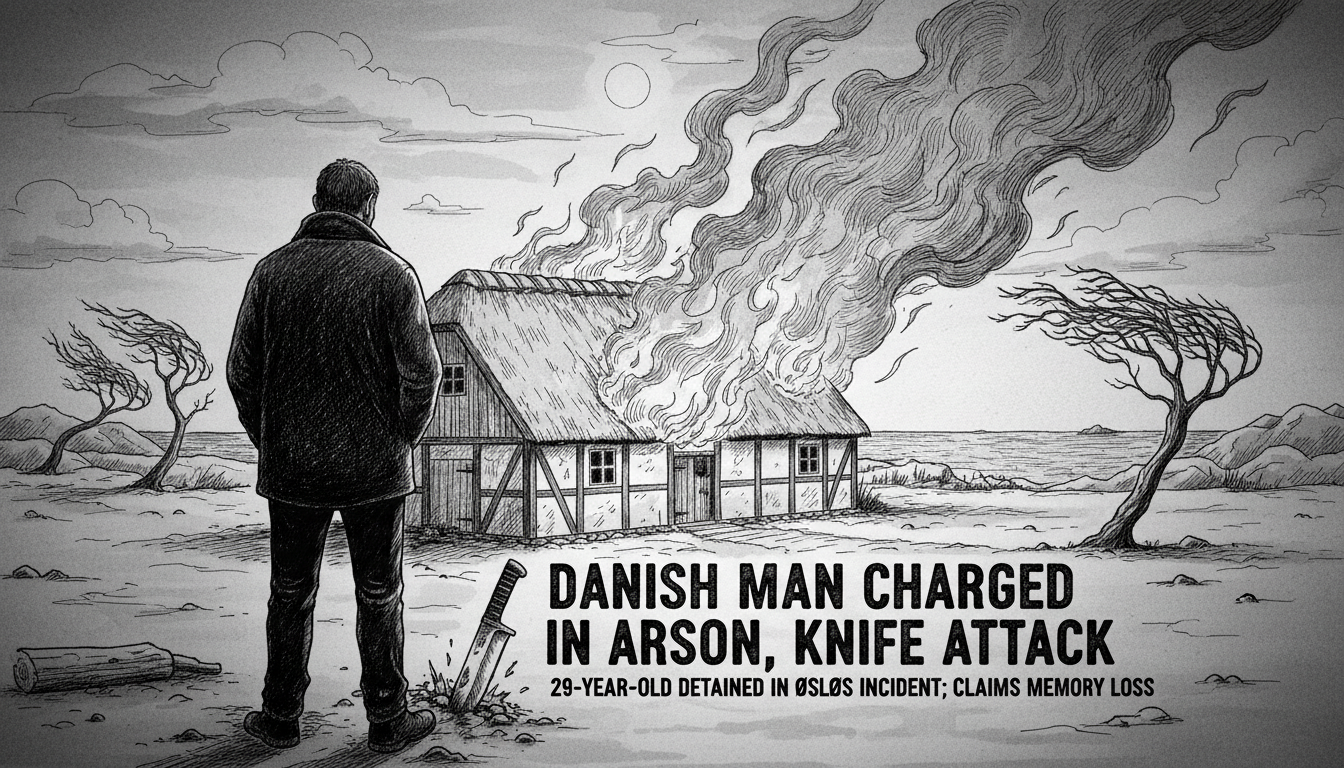 Man Charged with Arson and Knife Attack in Danish Town