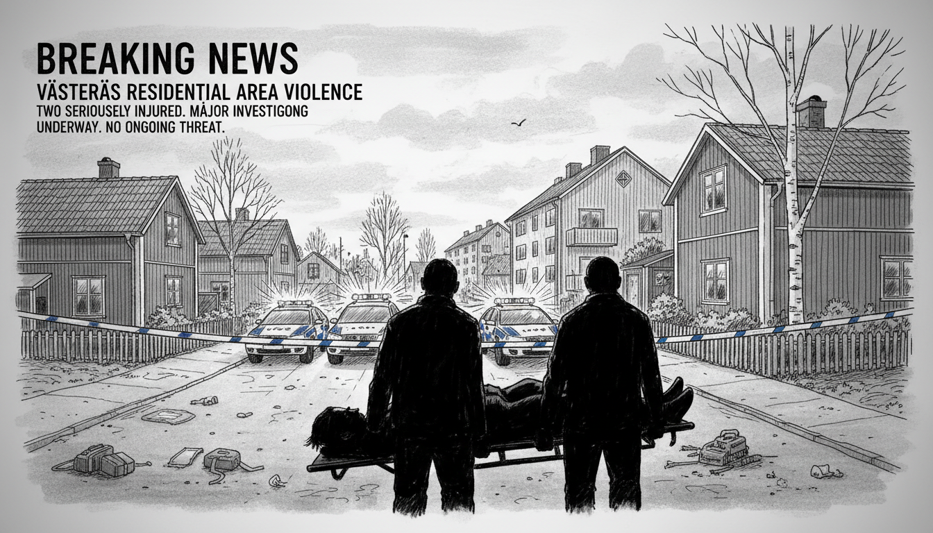 Two Seriously Injured in Västerås Residential Area