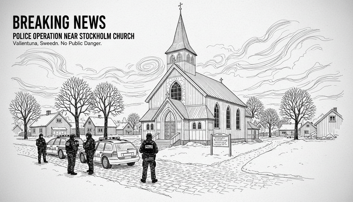 Police Operation Underway Near Stockholm Church