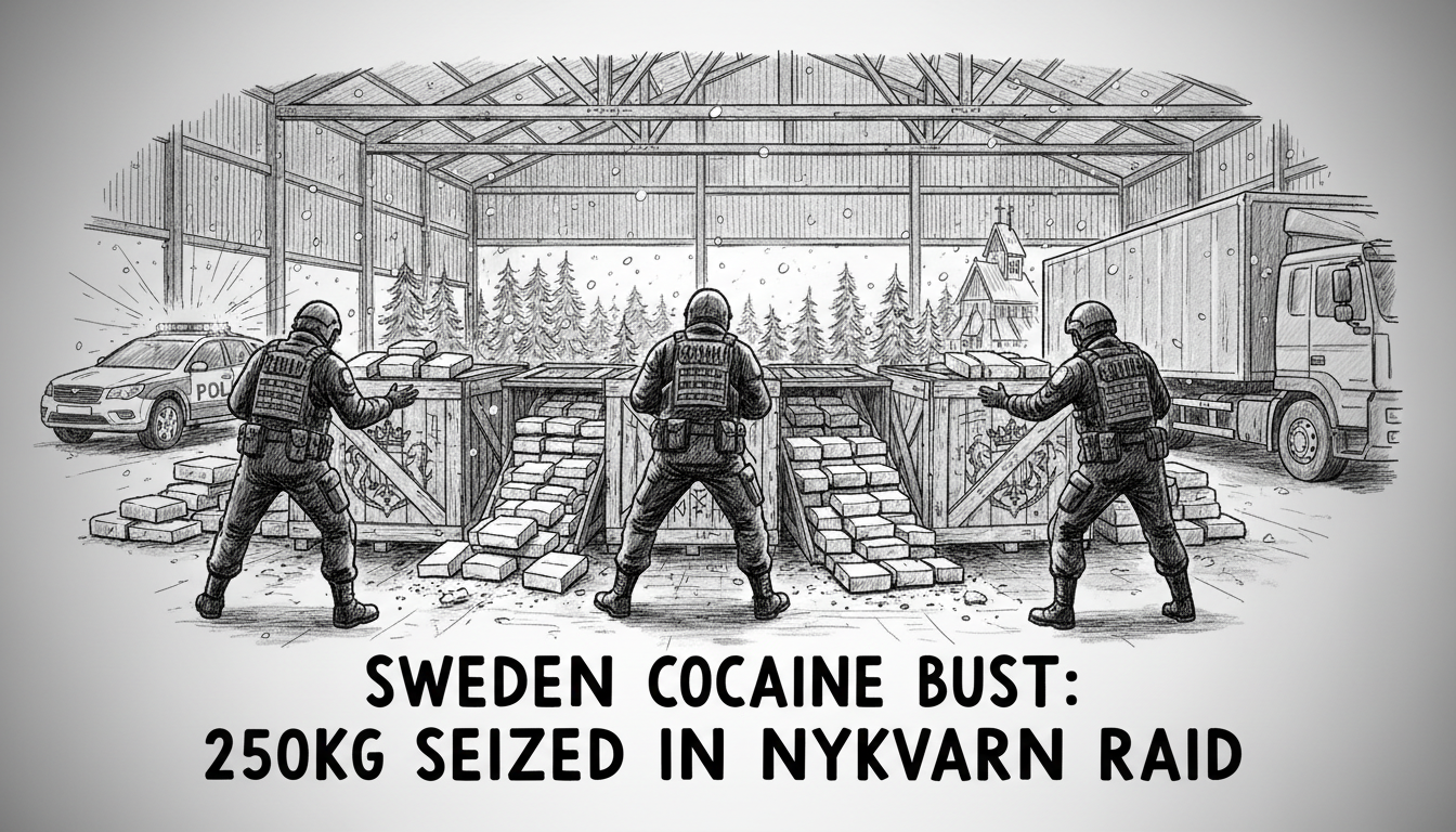 Sweden Cocaine Bust: 250kg Seized in Nykvarn Raid