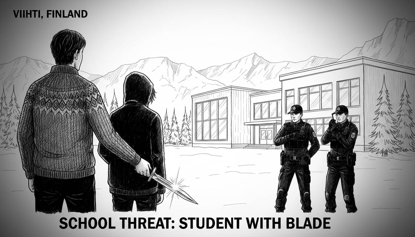 Police Respond to Threat at Finnish School, Student Found with Blade