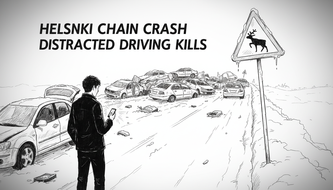 Helsinki Chain Crash Driver Used Phone Before Fatal Collision