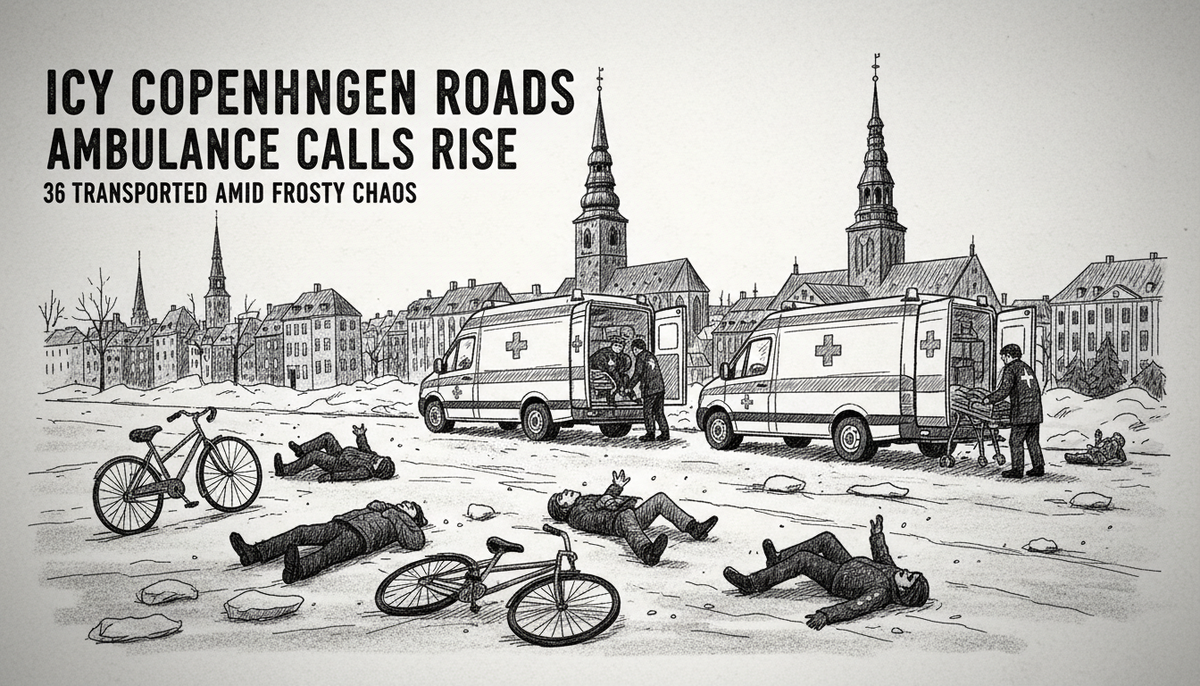 Icy Copenhagen Roads Trigger Multiple Ambulance Calls