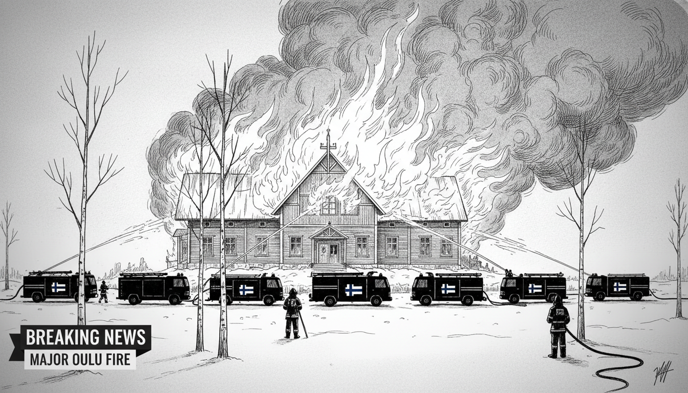 Major Building Fire in Oulu Prompts Emergency Response