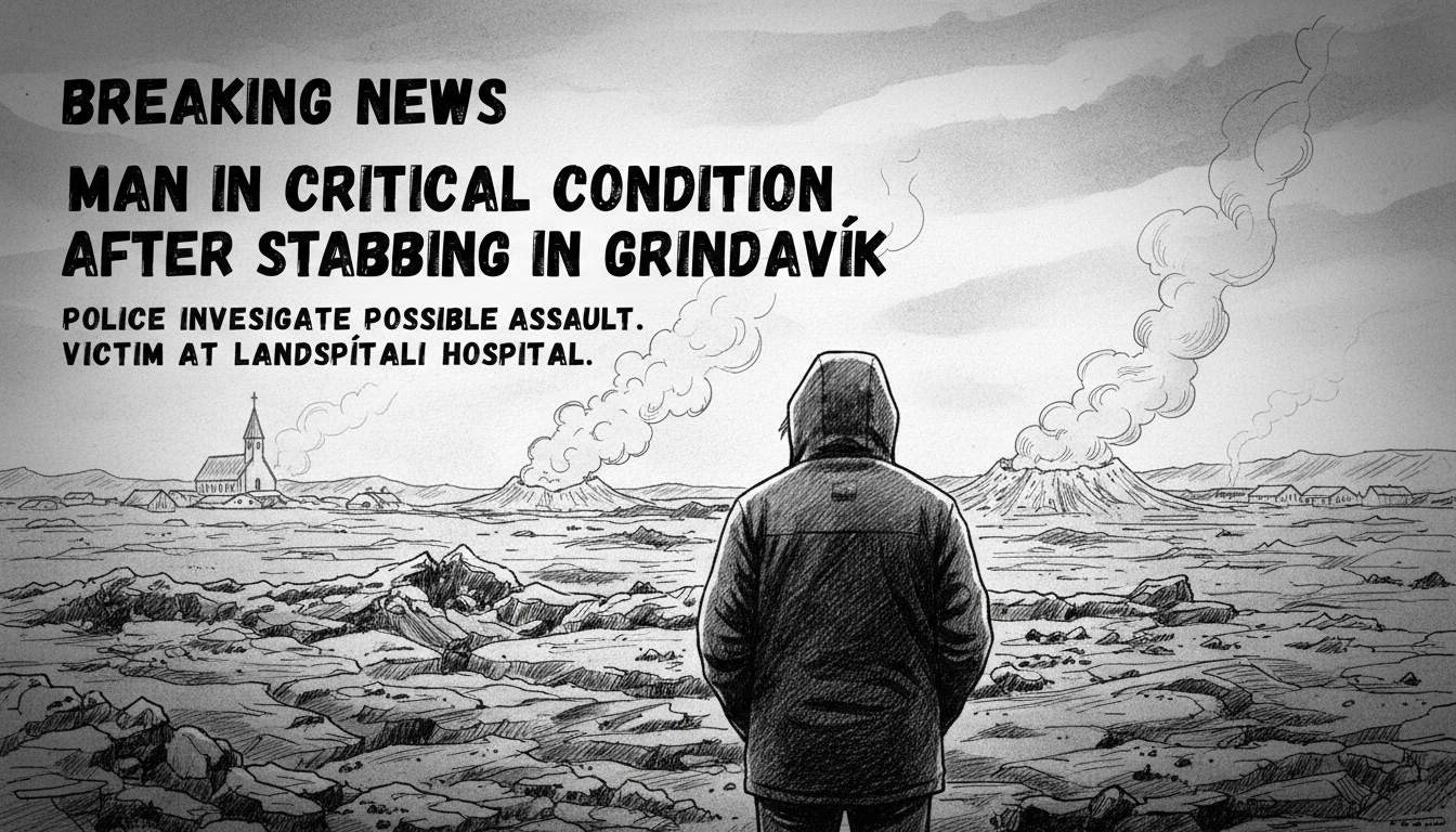 Man in critical condition after stabbing in Grindavík
