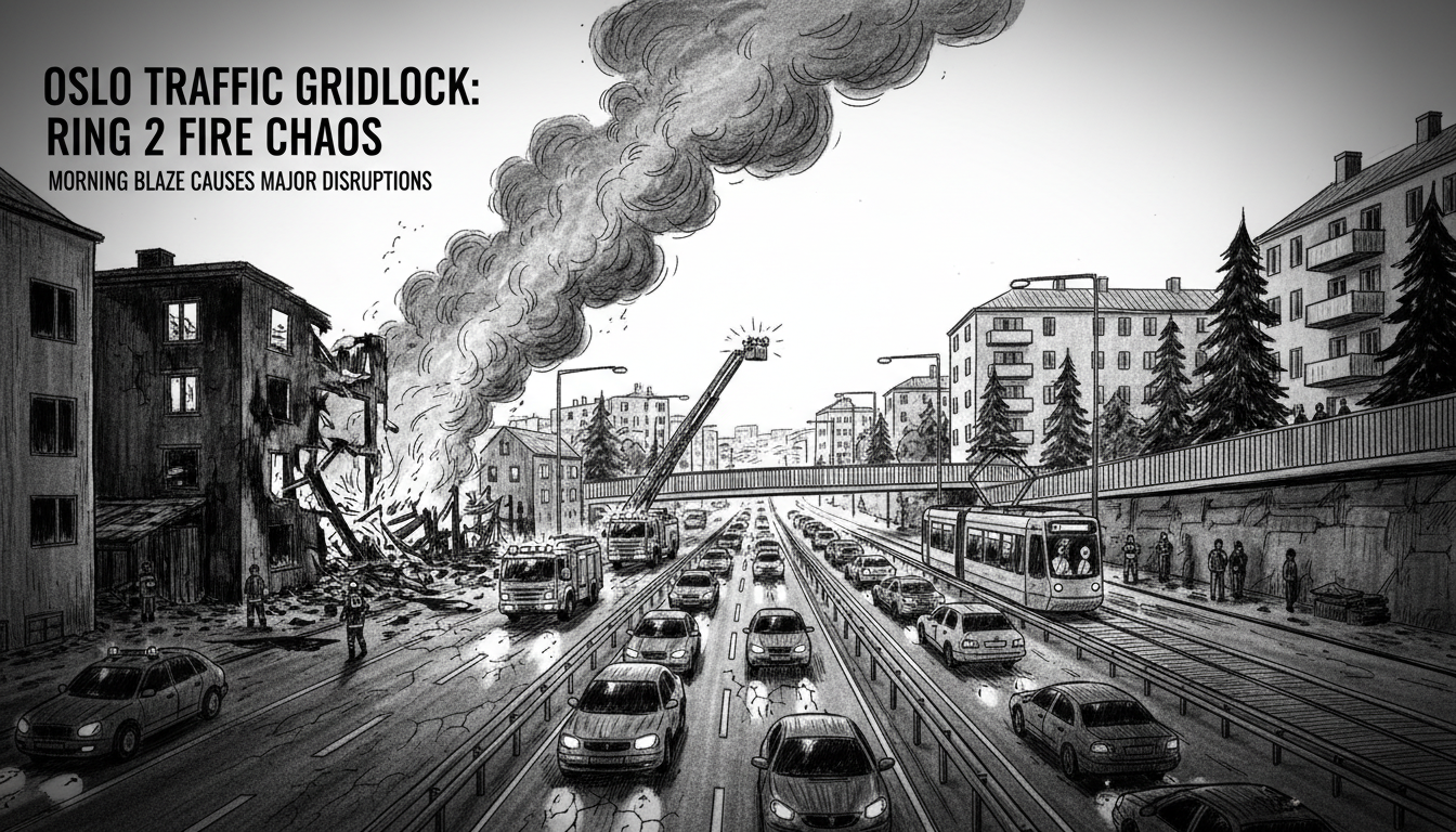 Traffic Challenges on Oslo's Ring Road 2 Following Morning Fire