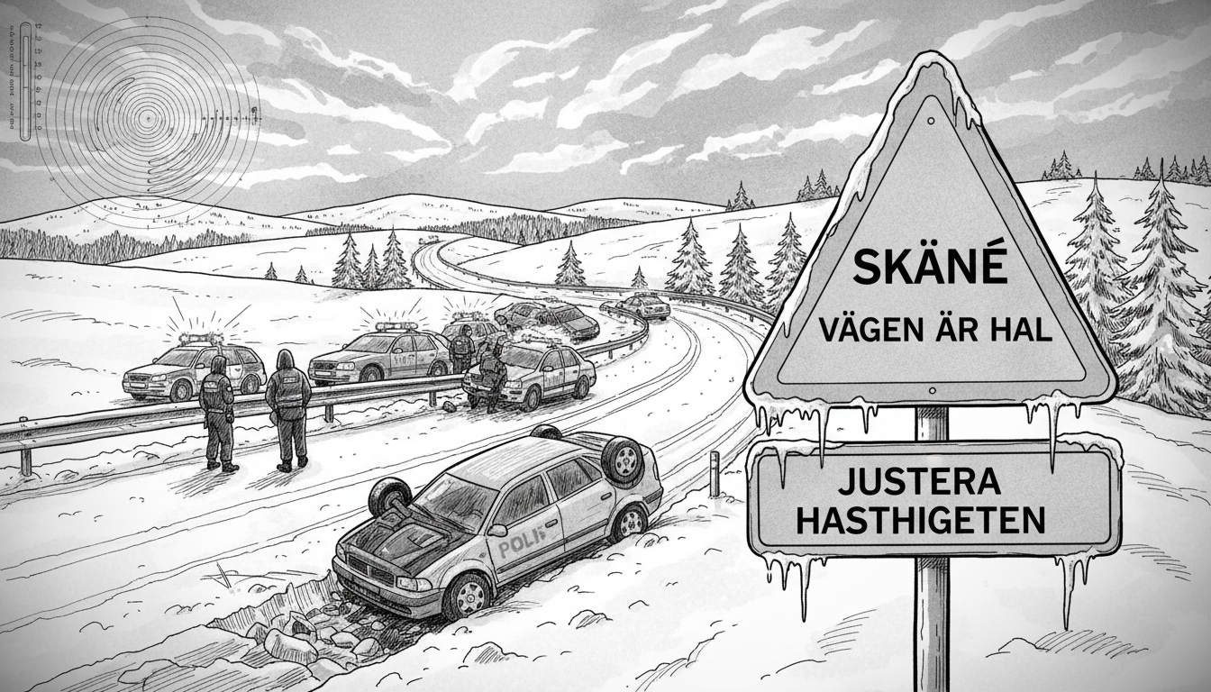 Multiple Traffic Accidents in Skåne Due to Icy Roads