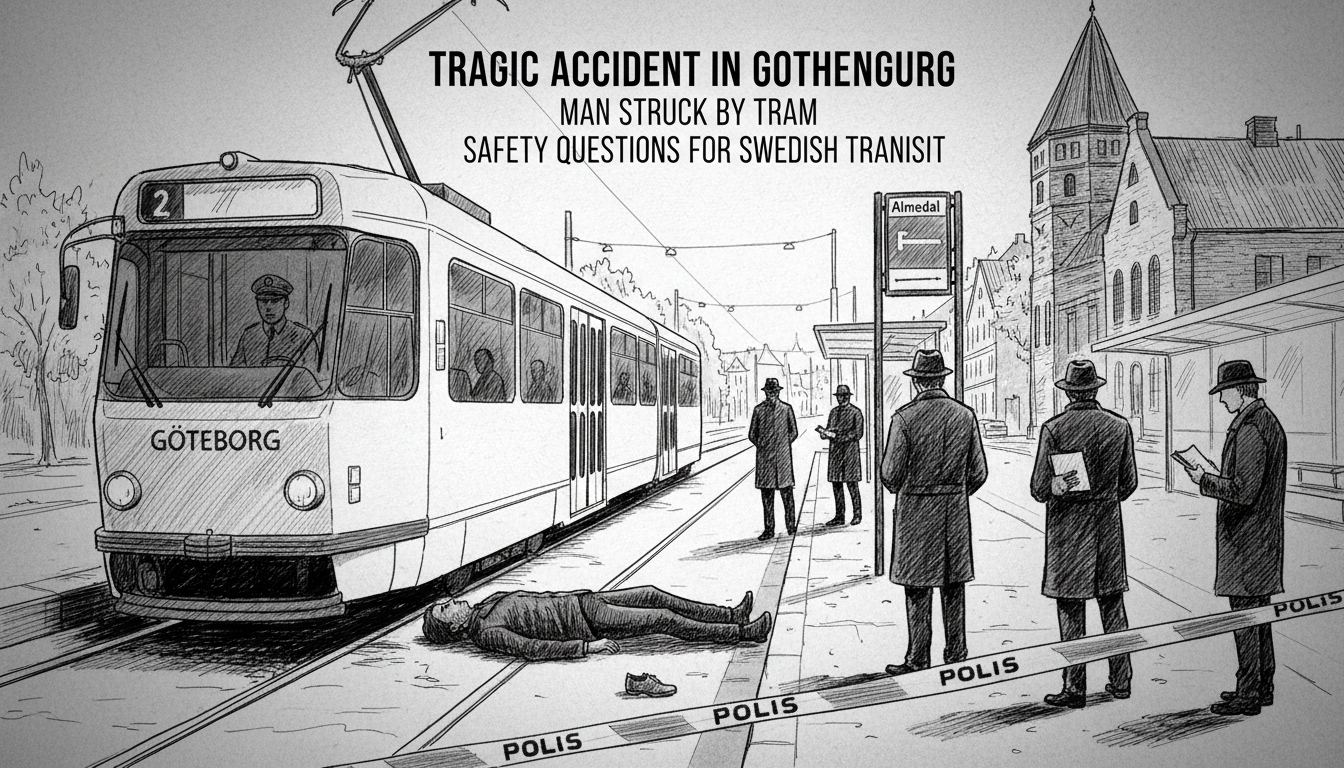 Tragic Accident in Gothenburg as Man Struck by Tram