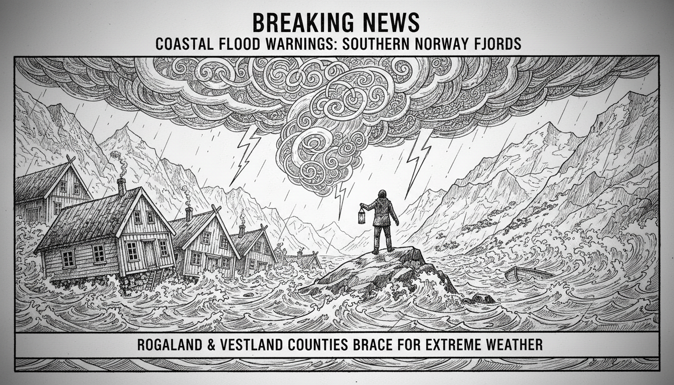 Coastal Flood Warnings Issued for Southern Norway Fjords