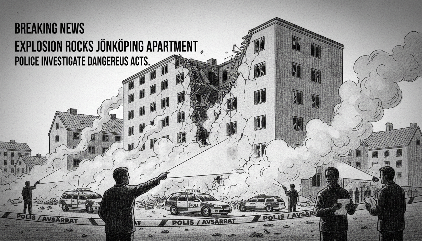 Explosion Rocks Jönköping Apartment Building, Police Investigate Dangerous Acts